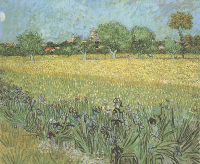 Vincent Van Gogh View of Arles with Irises in the Foreground (nn04)